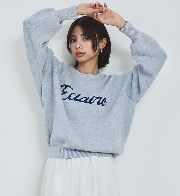 abahouse mavie「【新色追加】ロゴジャガードニット」|ニット・セーター|