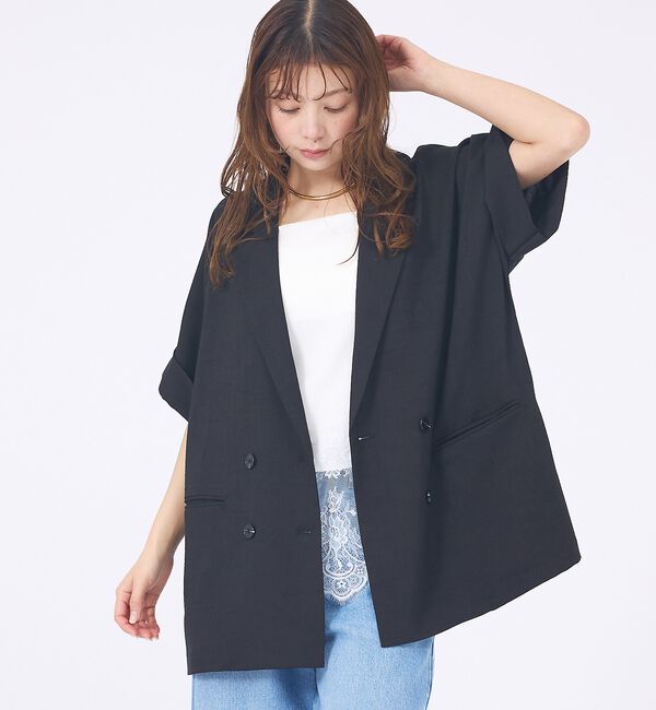 abahouse mavie「【大好評につき再登場！】ハーフスリーブジャケット【予約】」|テーラードジャケット|