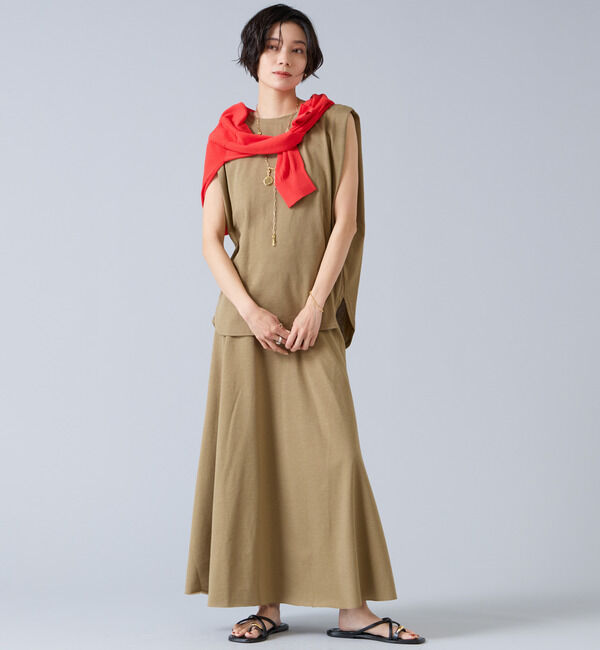 Liesse「【定番】ニュアンスノースリーブカットソー」|Tシャツ・カットソー|