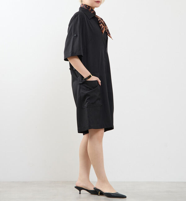 SOFFITTO「《接触冷感》フロントファスナーサロペット」|オールインワン|