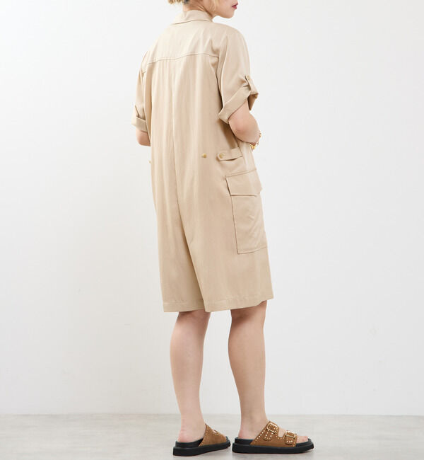 SOFFITTO「《接触冷感》フロントファスナーサロペット」|オールインワン|