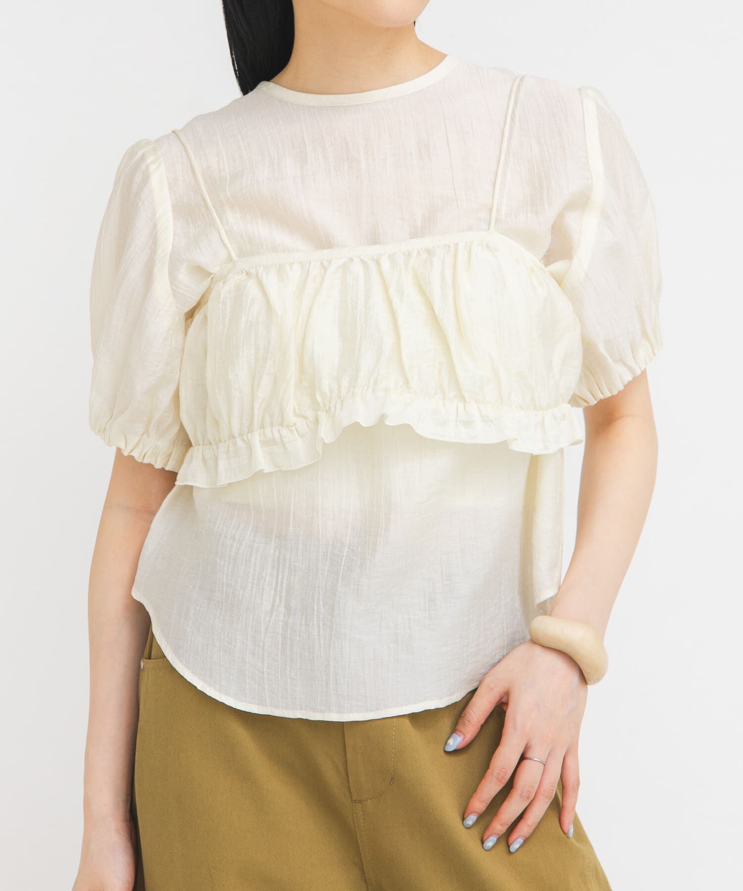  「ブラトップビスチェSETブラウス」|シャツ・ブラウス|