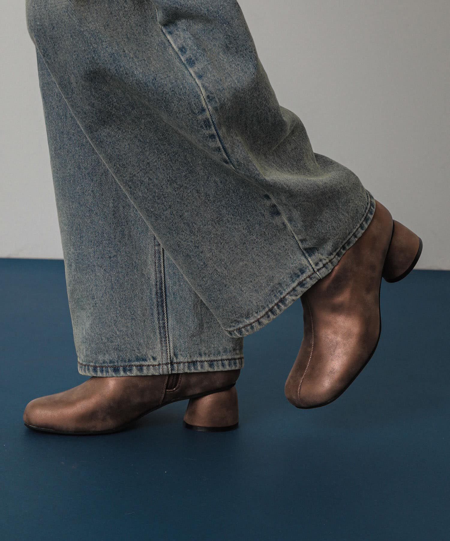 SENSE OF PLACE by URBAN RESEARCH「ヴィンテージライクメタリックブーツ」|ショートブーツ|ブラウン