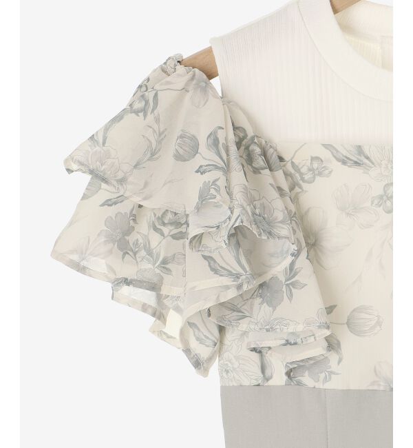  「ウエストきゅっとフリルフレアワンピ」|ワンピース|