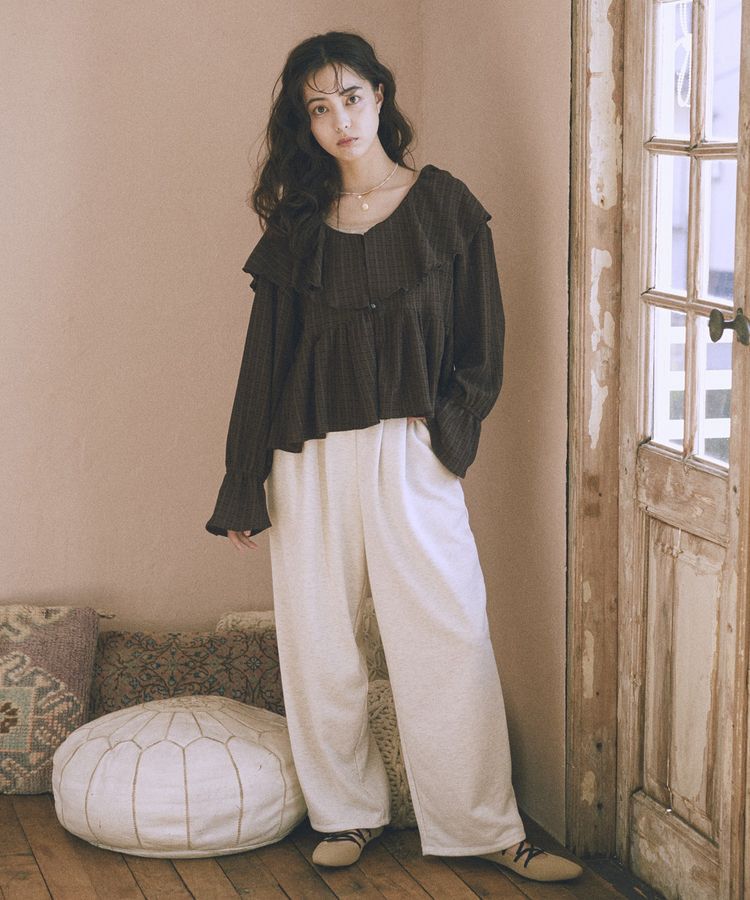 earth music&ecology「レースアップニットバレーシューズ」|パンプス|