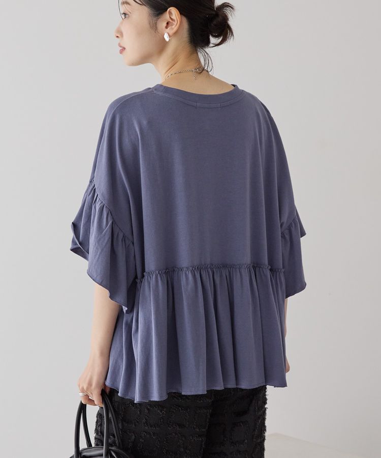 AMERICAN HOLIC「バックフリル半袖プルオーバー」|Tシャツ・カットソー|