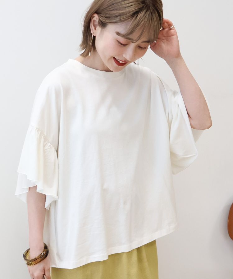 AMERICAN HOLIC「バックフリル半袖プルオーバー」|Tシャツ・カットソー|