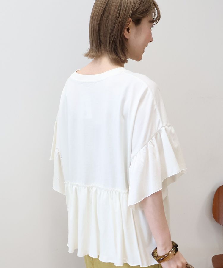 AMERICAN HOLIC「バックフリル半袖プルオーバー」|Tシャツ・カットソー|