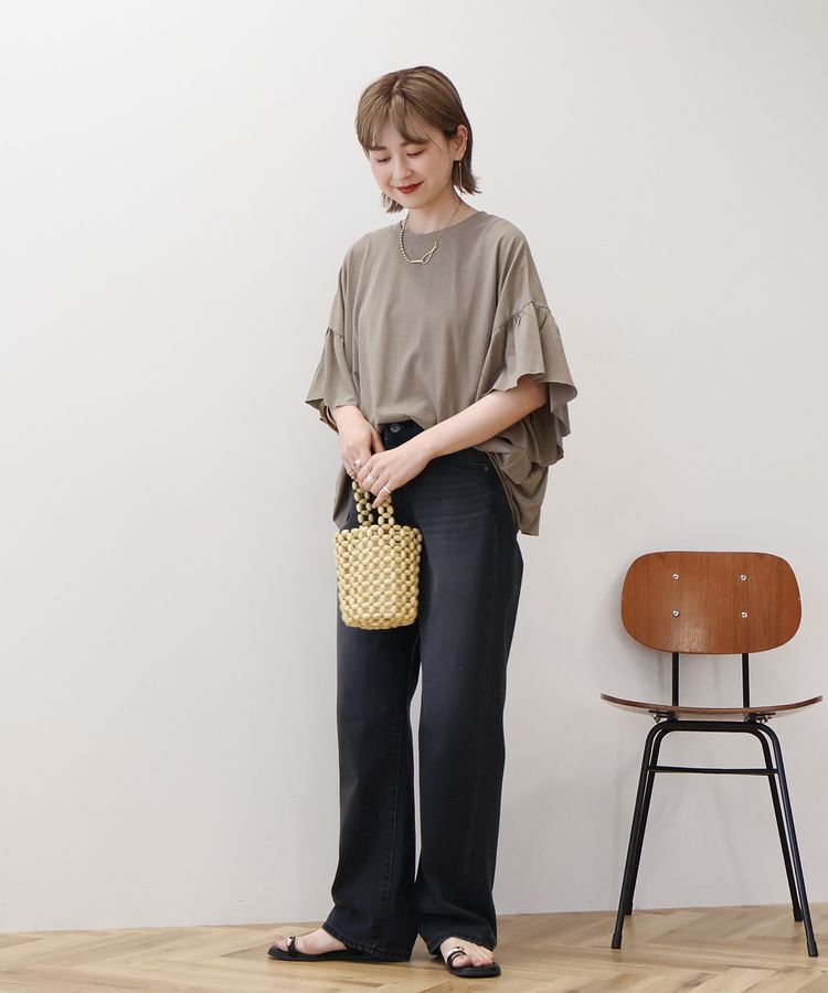 AMERICAN HOLIC「バックフリル半袖プルオーバー」|Tシャツ・カットソー|