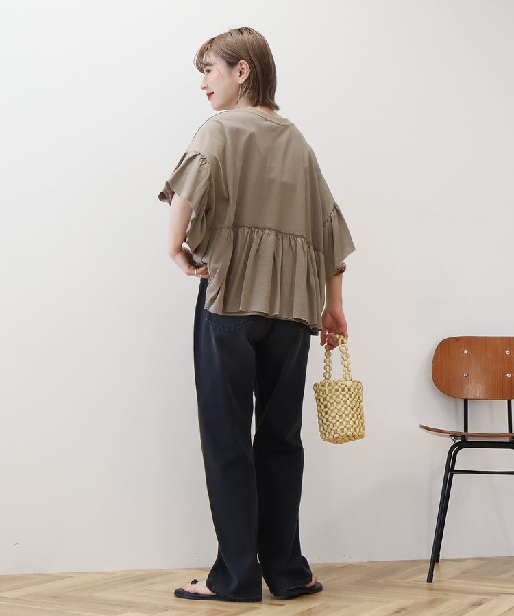 AMERICAN HOLIC「バックフリル半袖プルオーバー」|Tシャツ・カットソー|