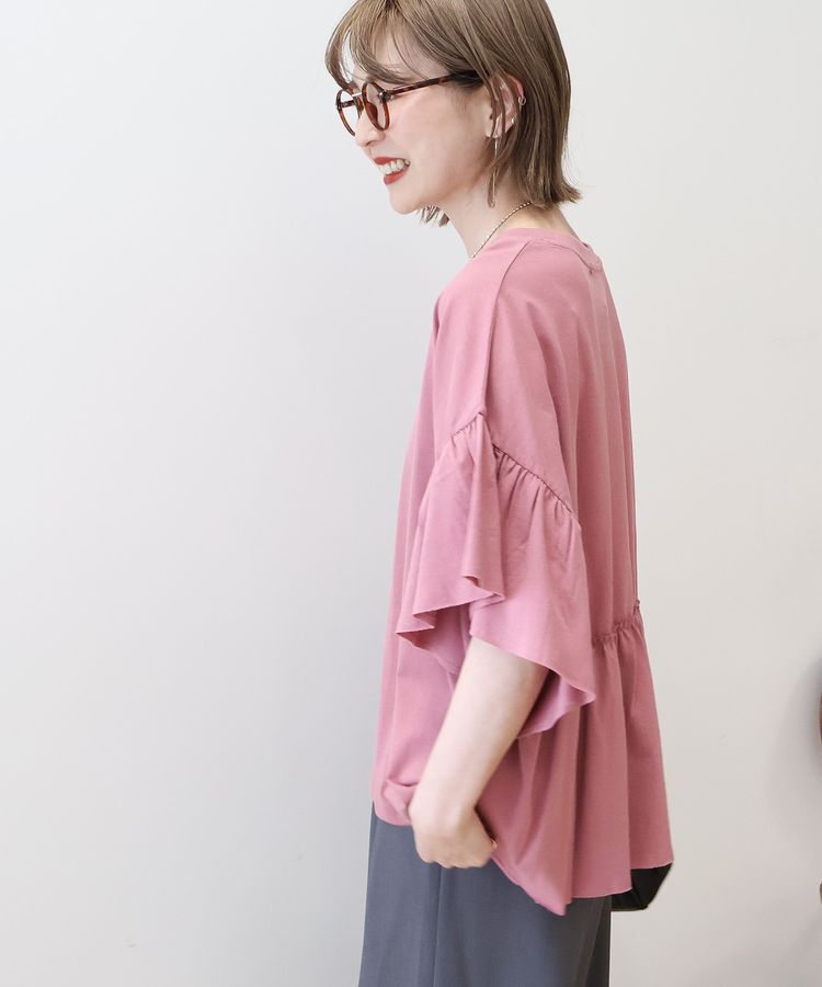 AMERICAN HOLIC「バックフリル半袖プルオーバー」|Tシャツ・カットソー|