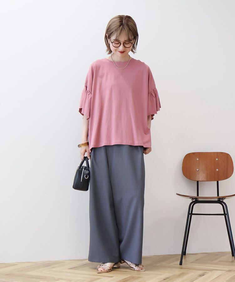 AMERICAN HOLIC「バックフリル半袖プルオーバー」|Tシャツ・カットソー|