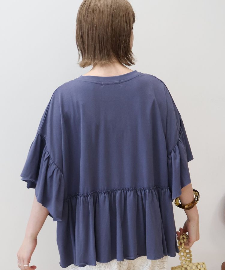 AMERICAN HOLIC「バックフリル半袖プルオーバー」|Tシャツ・カットソー|