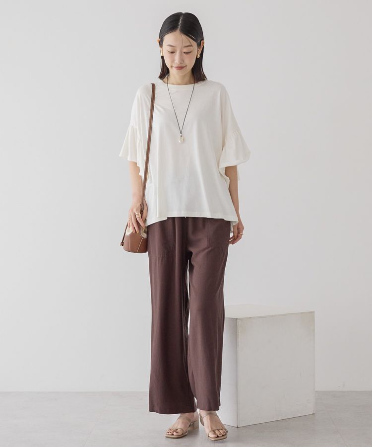 AMERICAN HOLIC「バックフリル半袖プルオーバー」|Tシャツ・カットソー|