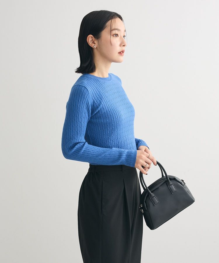 Green Parks「プチケーブルクルーネックニットプルオーバー」|ニット・セーター|