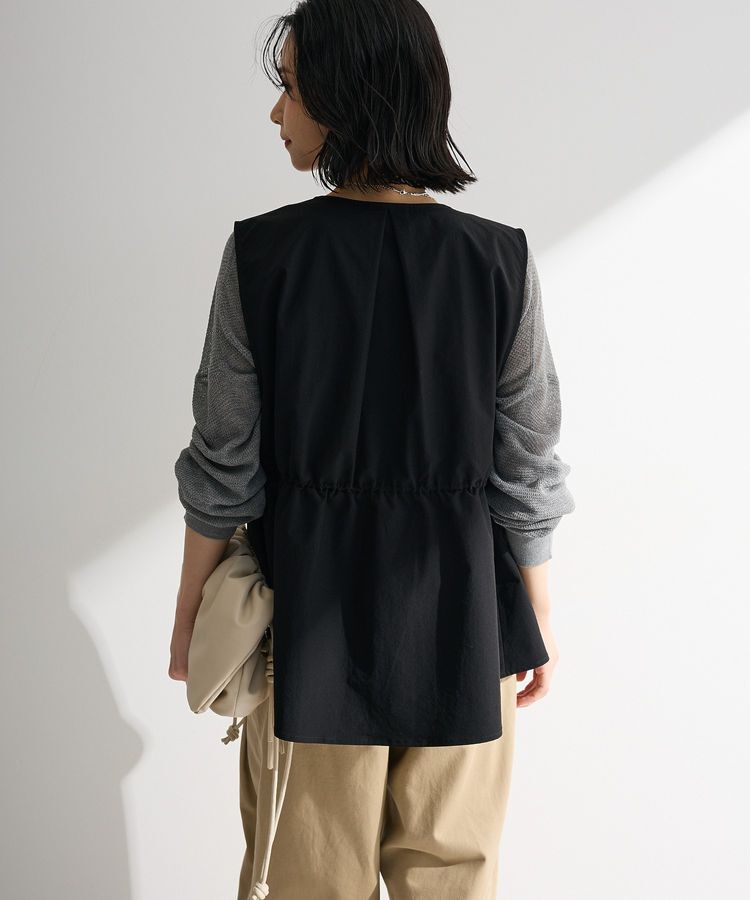 Green Parks「【楽しゃれUV】ドロストフレアベスト」|ベスト・ジレ|