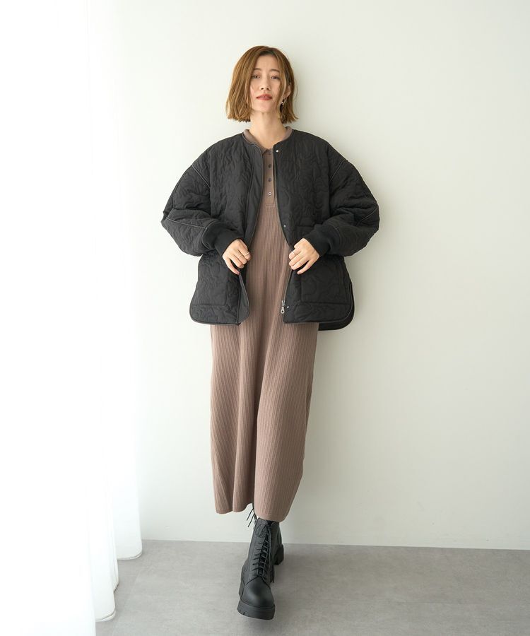 YECCA VECCA「襟付きニットワンピース」|ワンピース|