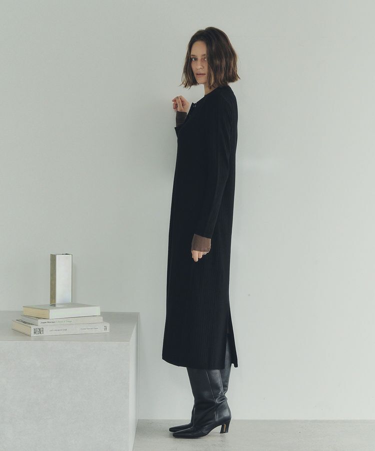 YECCA VECCA「襟付きニットワンピース」|ワンピース|