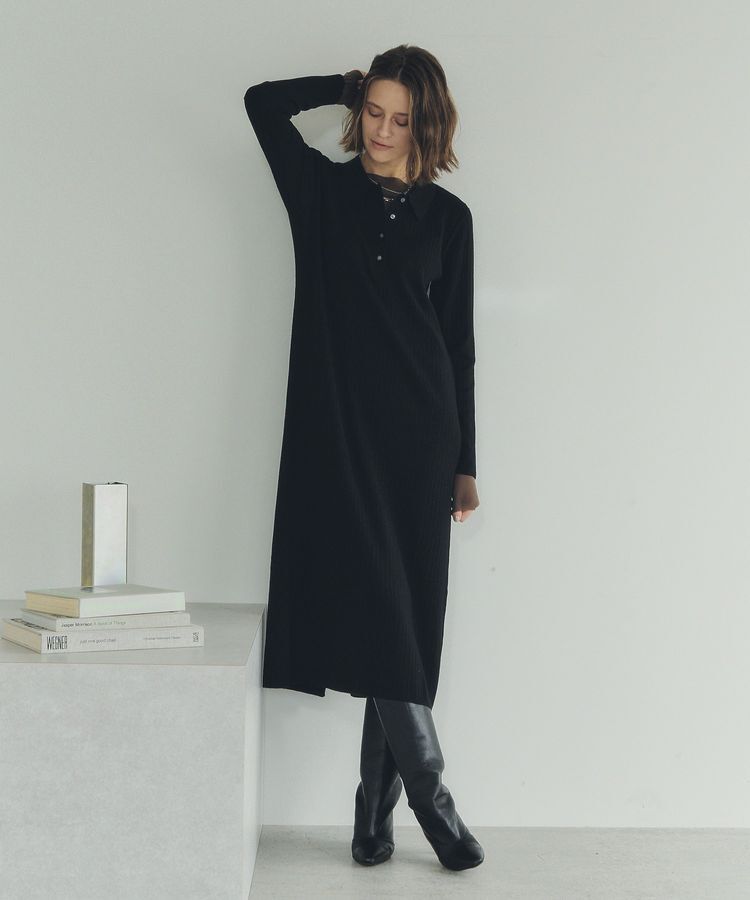 YECCA VECCA「襟付きニットワンピース」|ワンピース|