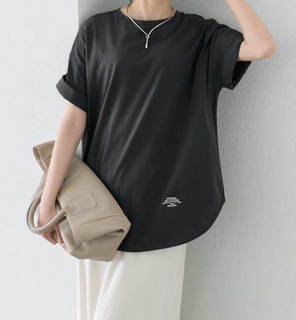  「【汗ジミ防止加工】ワンポイントロゴ刺繍Tシャツ」|Tシャツ・カットソー|