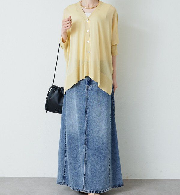  「シアーVネックカーディガン」|カーディガン|