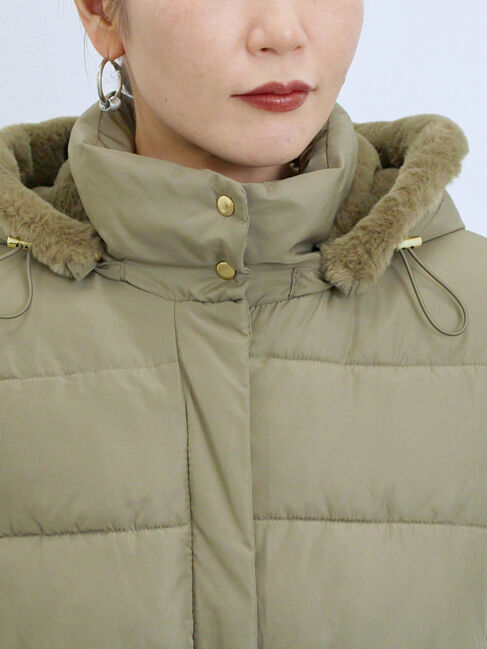 Samansa Mos2 blue「スタイルアップパデットコート」|その他|