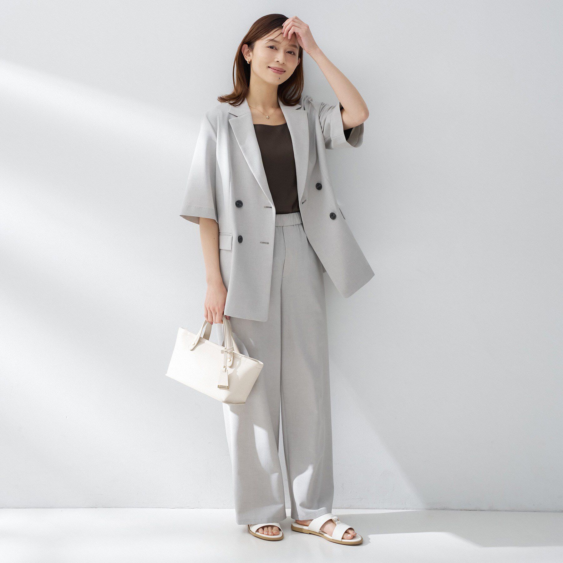 UNTITLED「【羽織り物インナーにおすすめ】スクエアネックプルオーバー」|Tシャツ・カットソー|