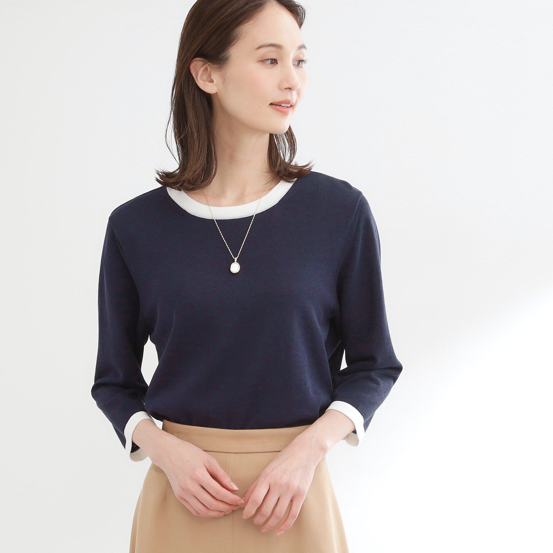 Reflect「【アンサンブル可】バイカラーニット」|ニット・セーター|