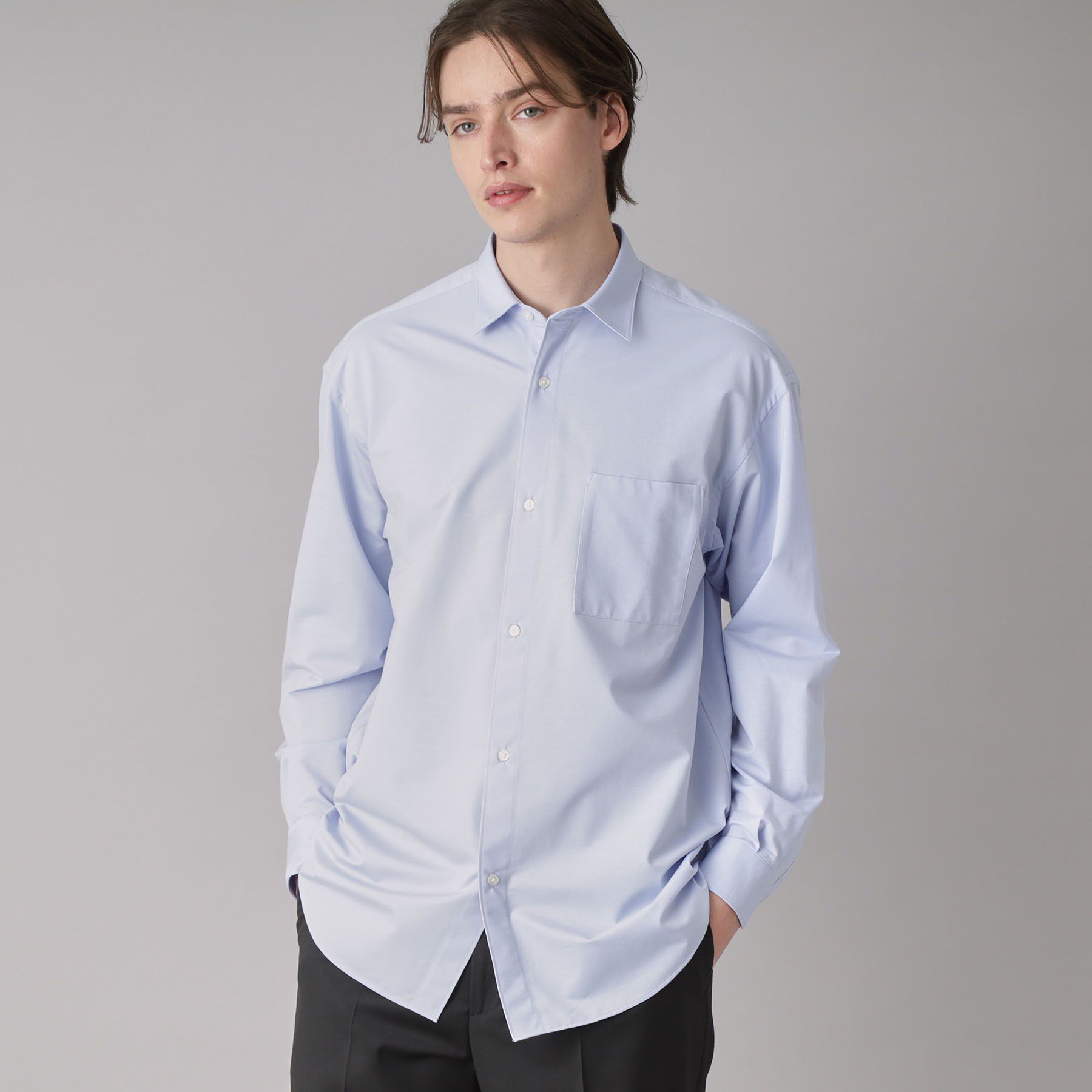 DRESSTERIOR「46Gジャージー リラックスシャツ」|シャツ・ブラウス|