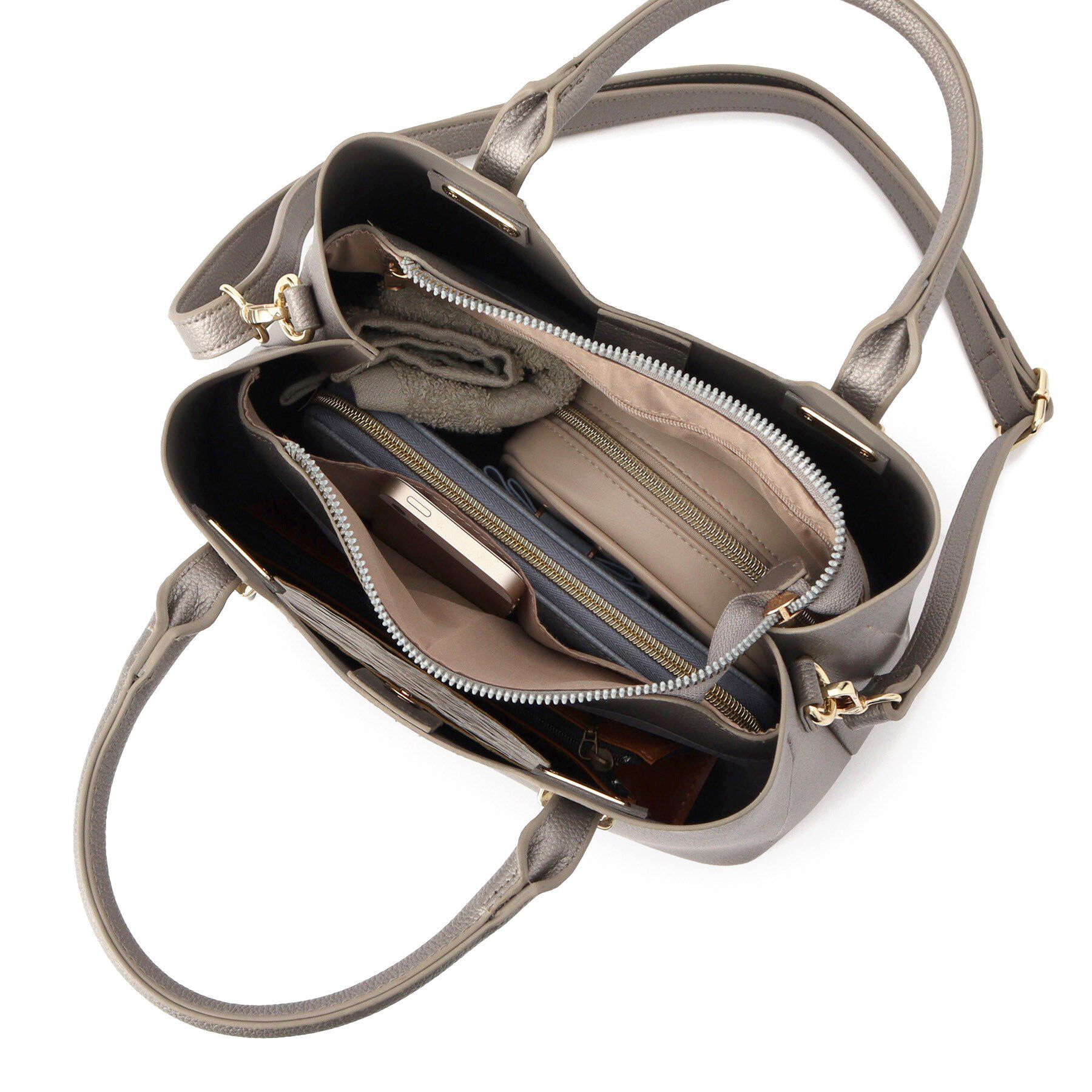 grove「【人間工学】あおりメタルバー2WAYトート」|トートバッグ|