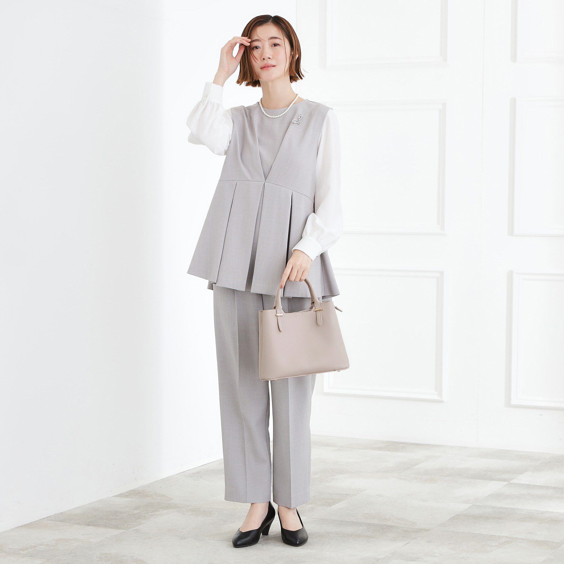 grove「【人間工学】あおりメタルバー2WAYトート」|トートバッグ|