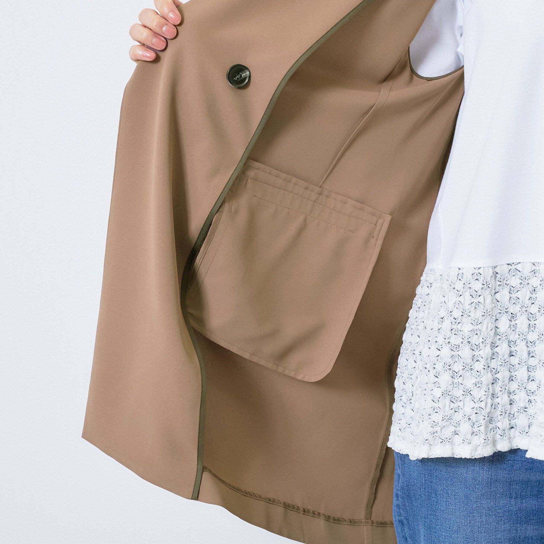 INDIVI「【さらに軽く軽快！／着る日傘】颯爽ジレジャケット」|ベスト・ジレ|