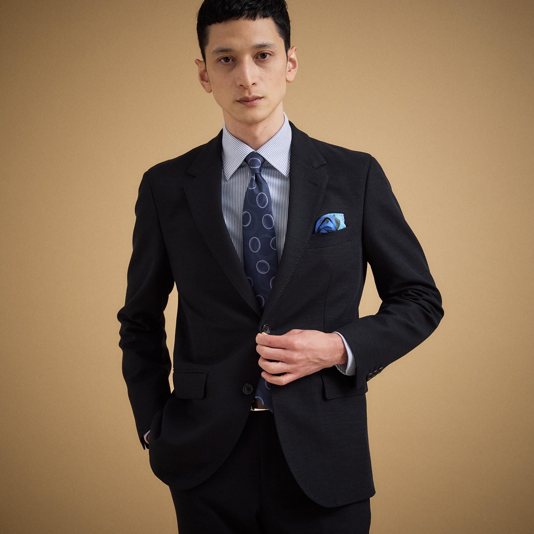 TAKEO KIKUCHI「【縁起の良いネクタイ】PNJ 巴（ともえ）紋ジオメトリックネクタイ」|ネクタイ・蝶ネクタイ|