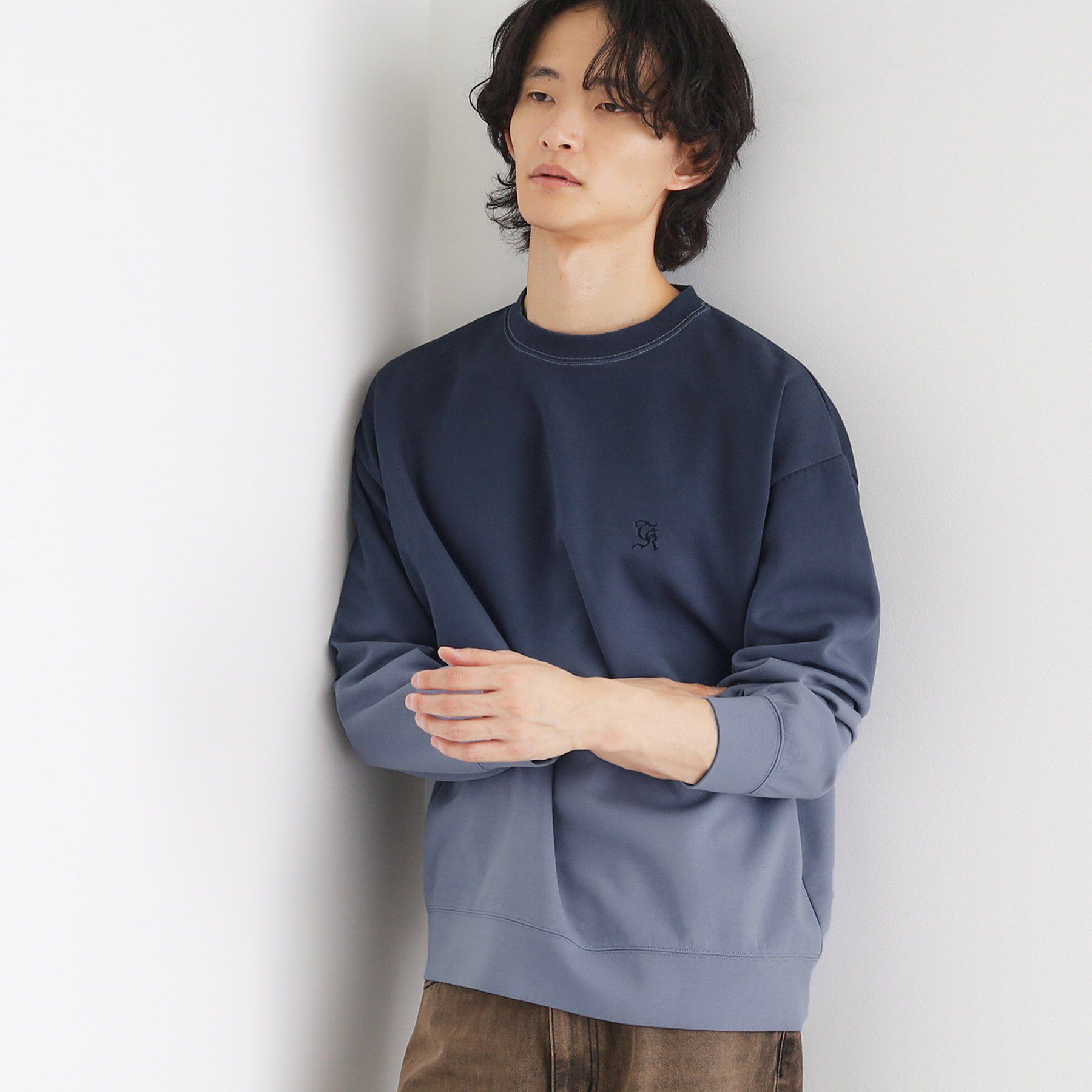 tk.TAKEO KIKUCHI「グラデーションダイ・ダンボールスウェット」|パーカー|