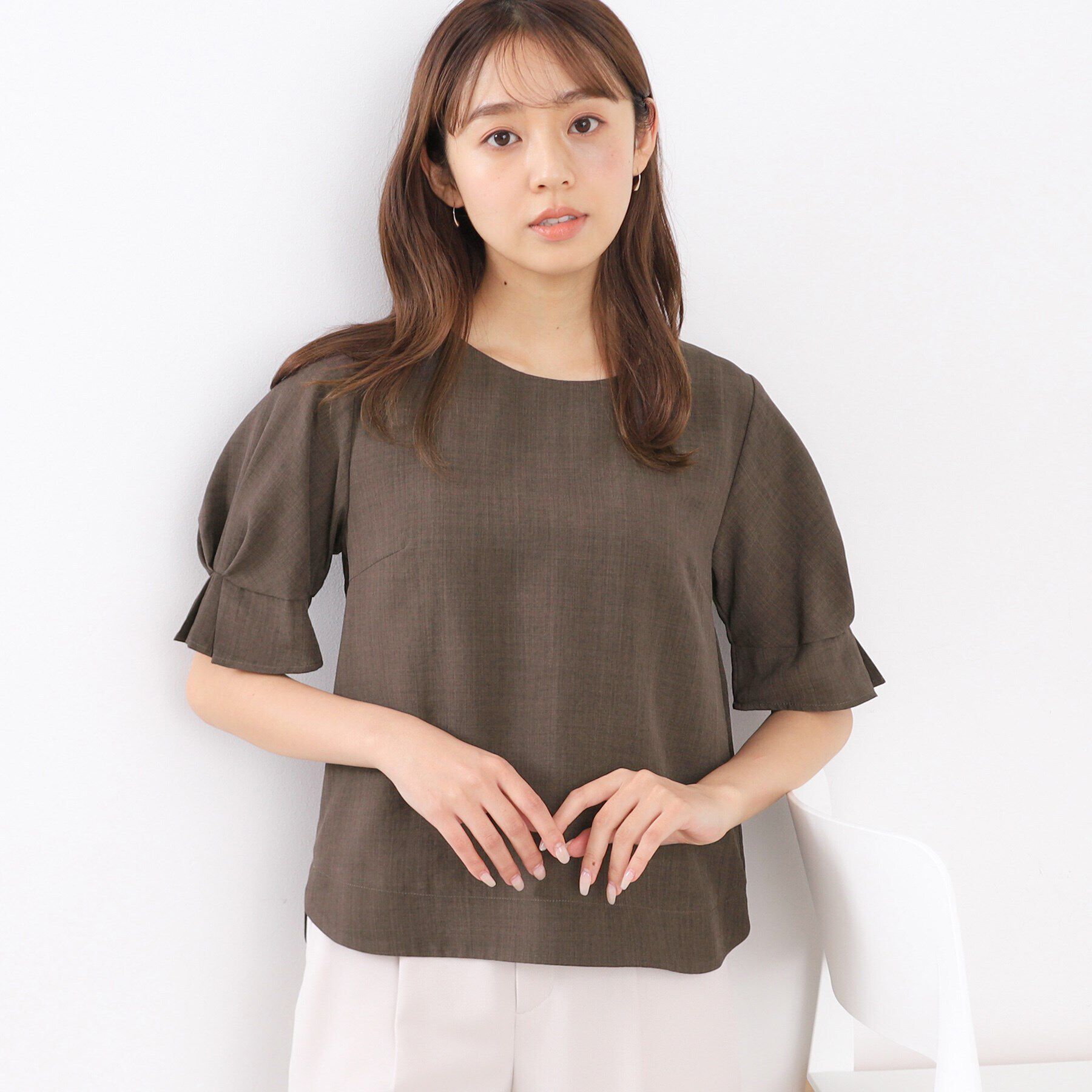 index「《新色追加》タックスリーブブラウス【洗濯機洗い可/吸水速乾/防シワ/抗ピル】」|シャツ・ブラウス|