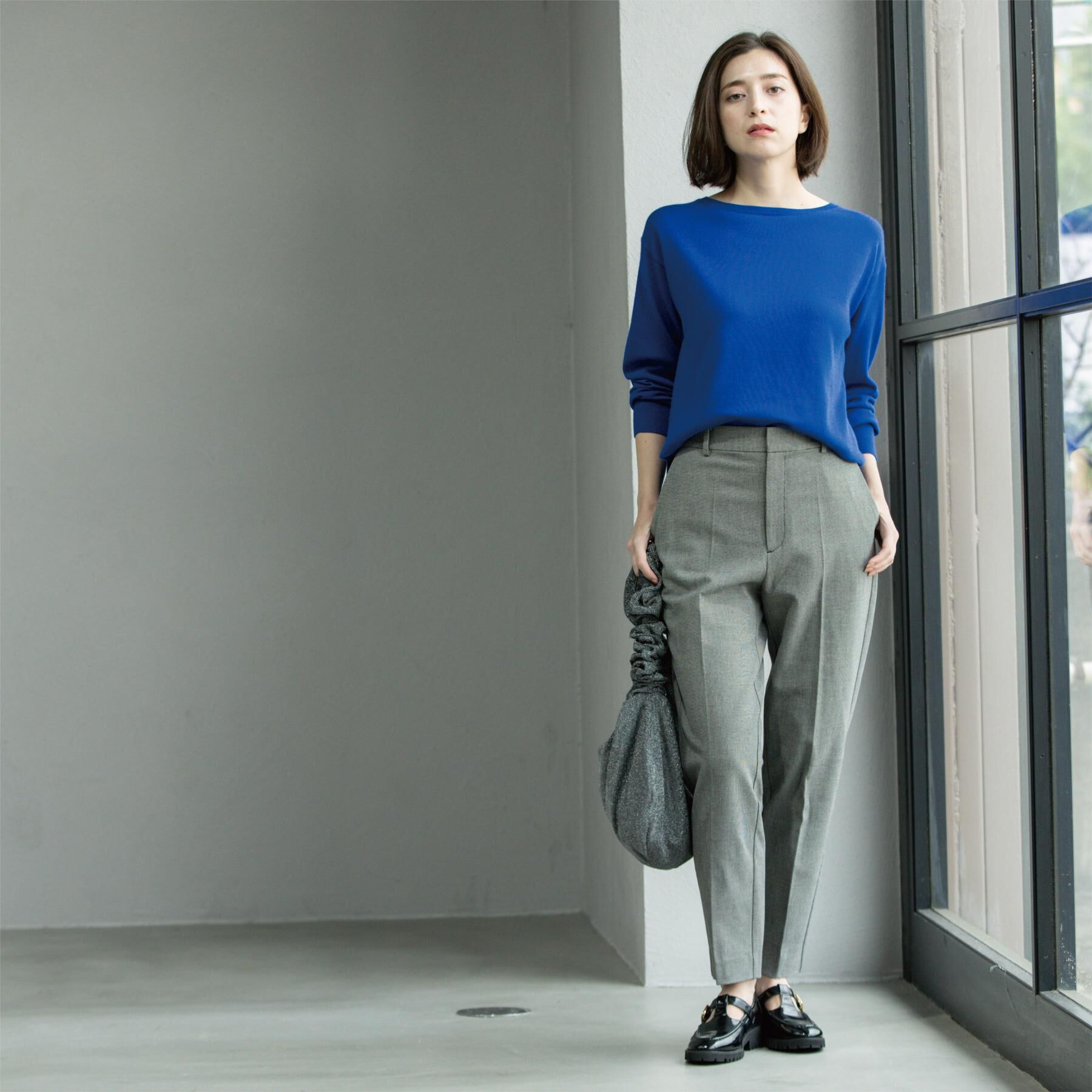 OPAQUE.CLIP「ボートネックニット/エクストラファインメリノウール【THEシリーズ/洗濯機OK】」|ニット・セーター|