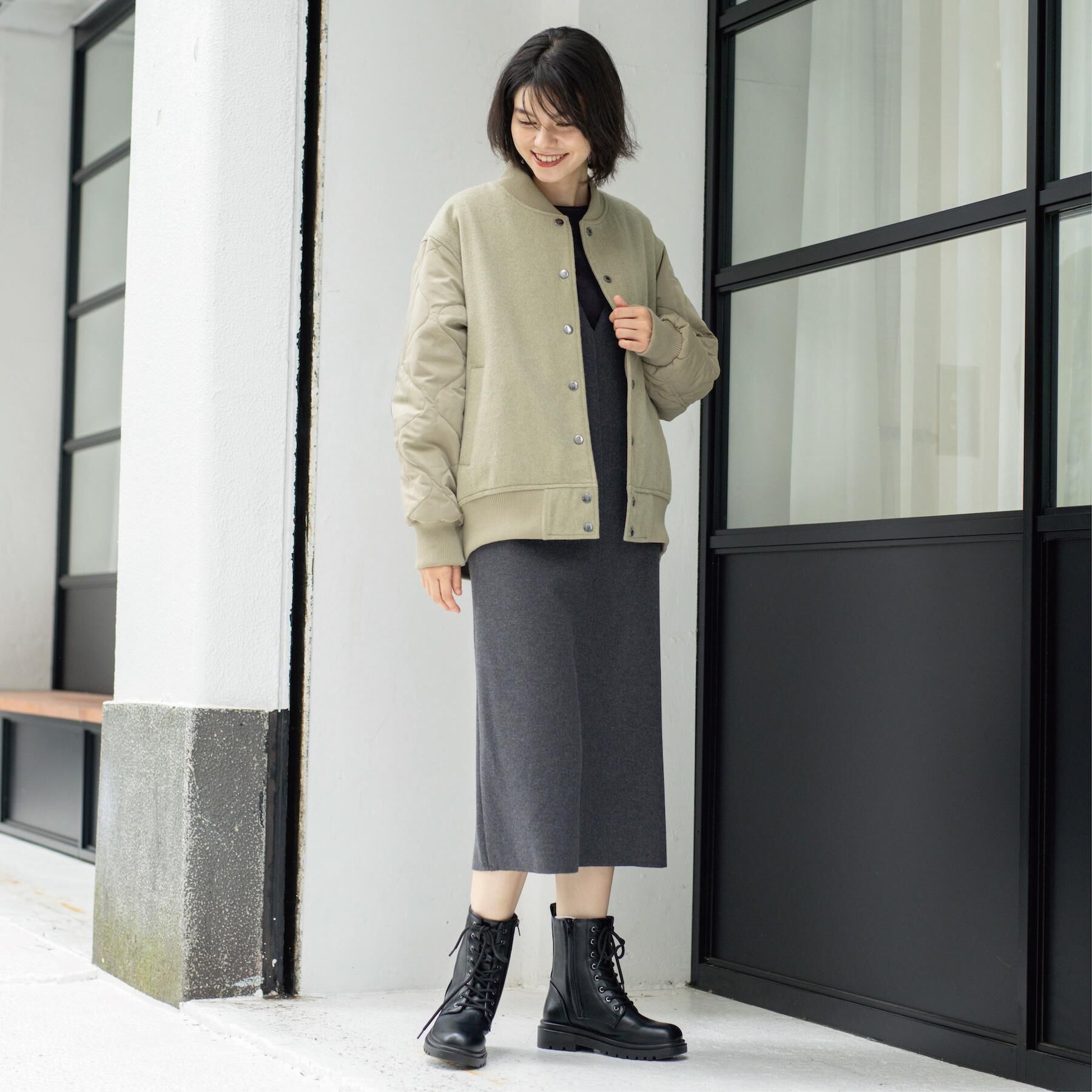 OPAQUE.CLIP「《リバーシブル》キルティングブルゾン」|ブルゾン・スタジャン|