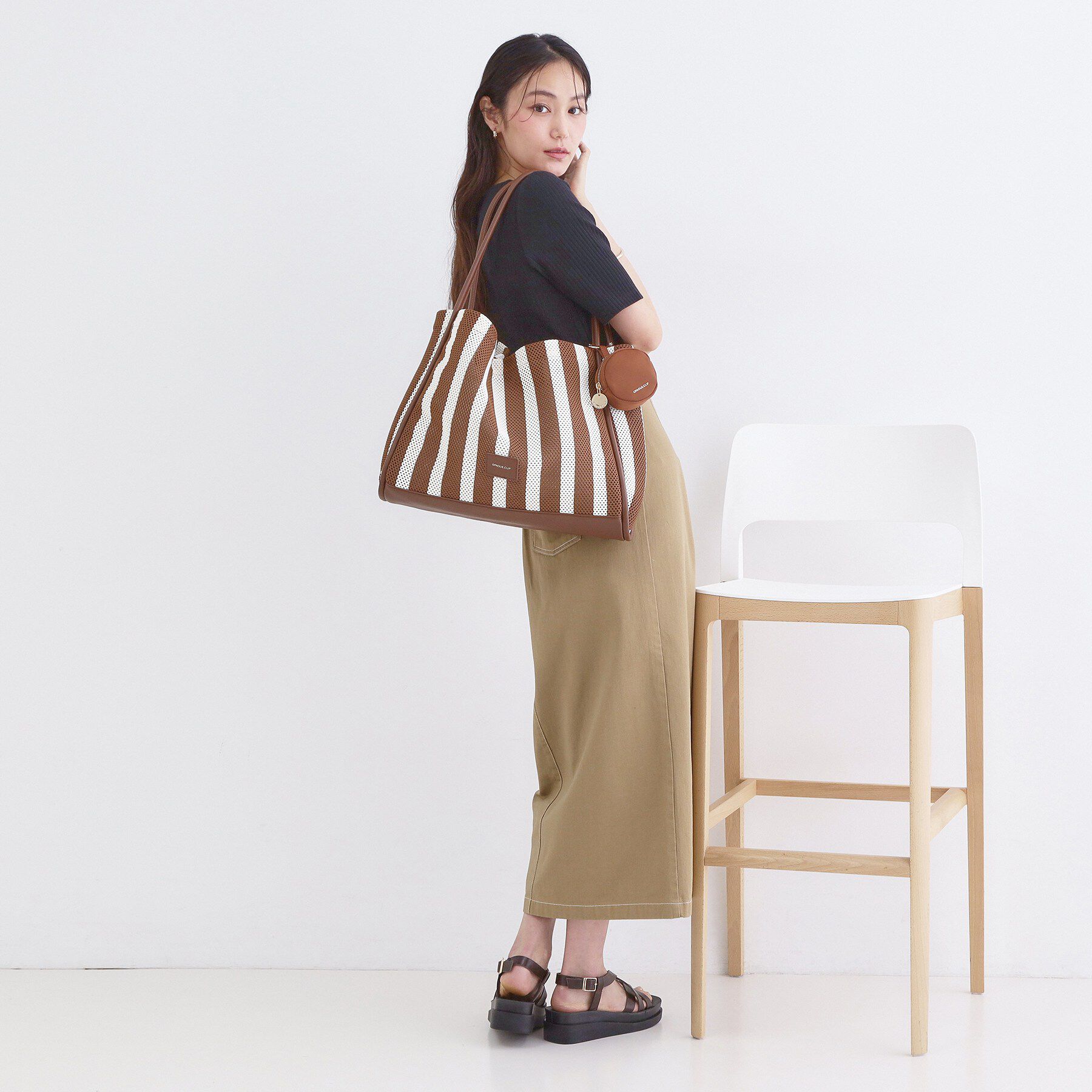 OPAQUE.CLIP「ミニポーチ付きメッシュトートバッグ【大容量】」|トートバッグ|