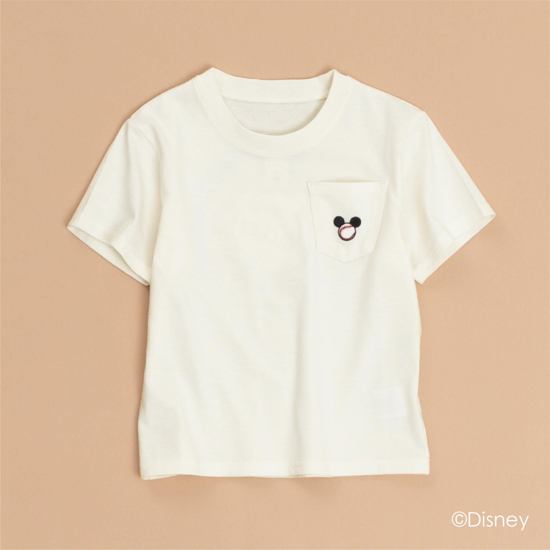 THE SHOP TK「disney/【110-150】ミッキーマウス＆ミニーマウス ベースボールTシャツ」|Tシャツ・カットソー|オフホワイト(003