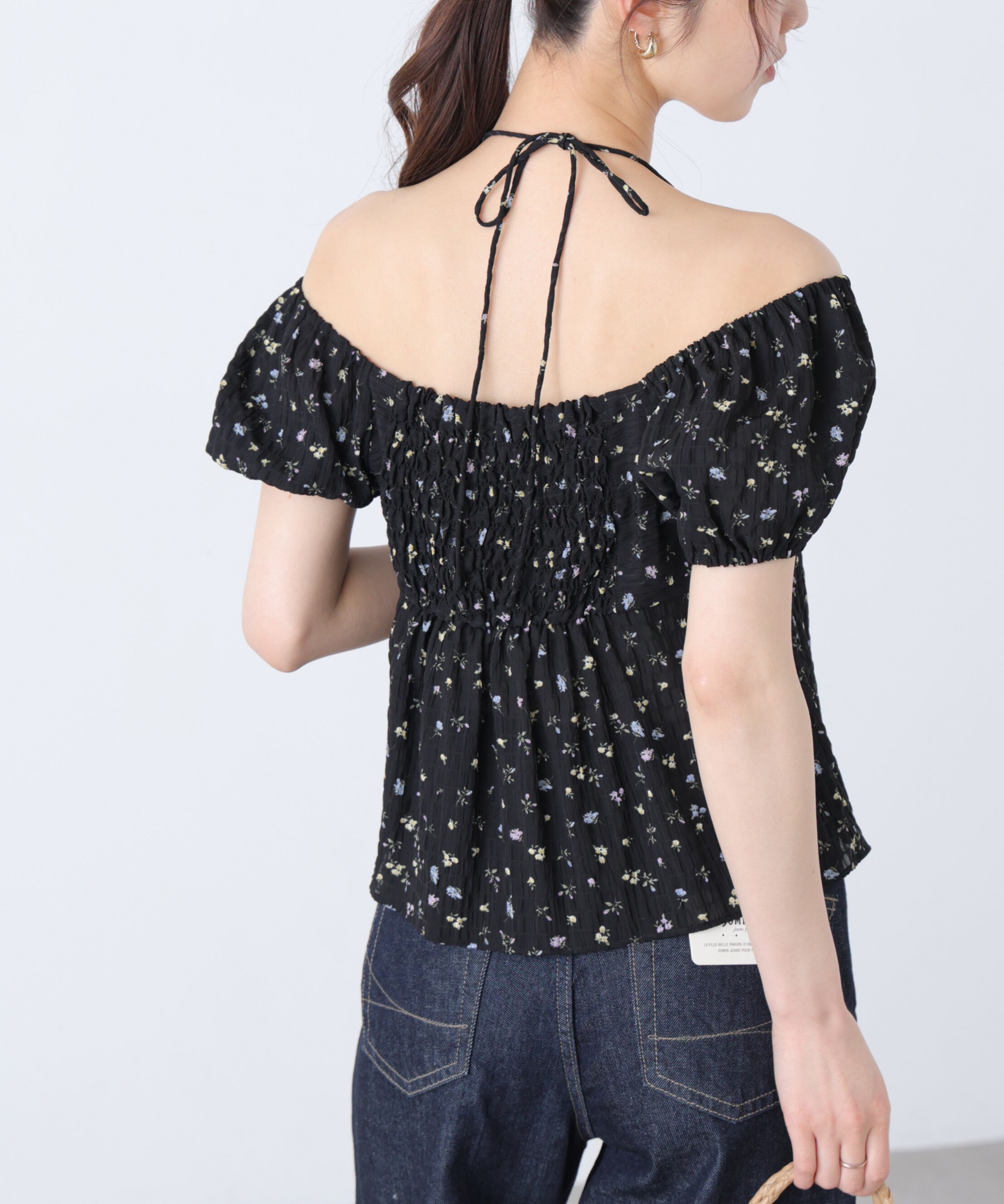  「フラワー2wayラッフルブラウス」|シャツ・ブラウス|