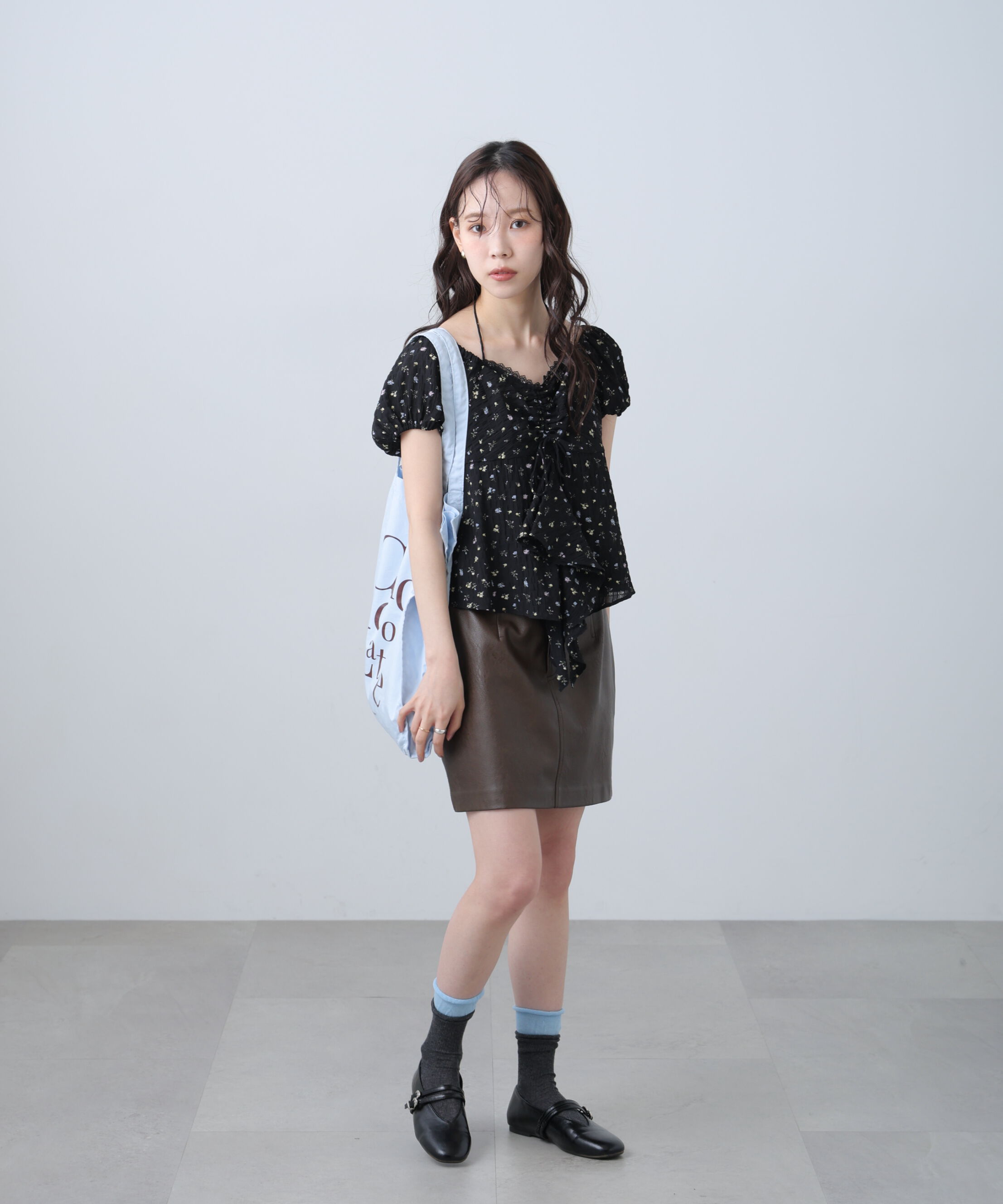  「フラワー2wayラッフルブラウス」|シャツ・ブラウス|