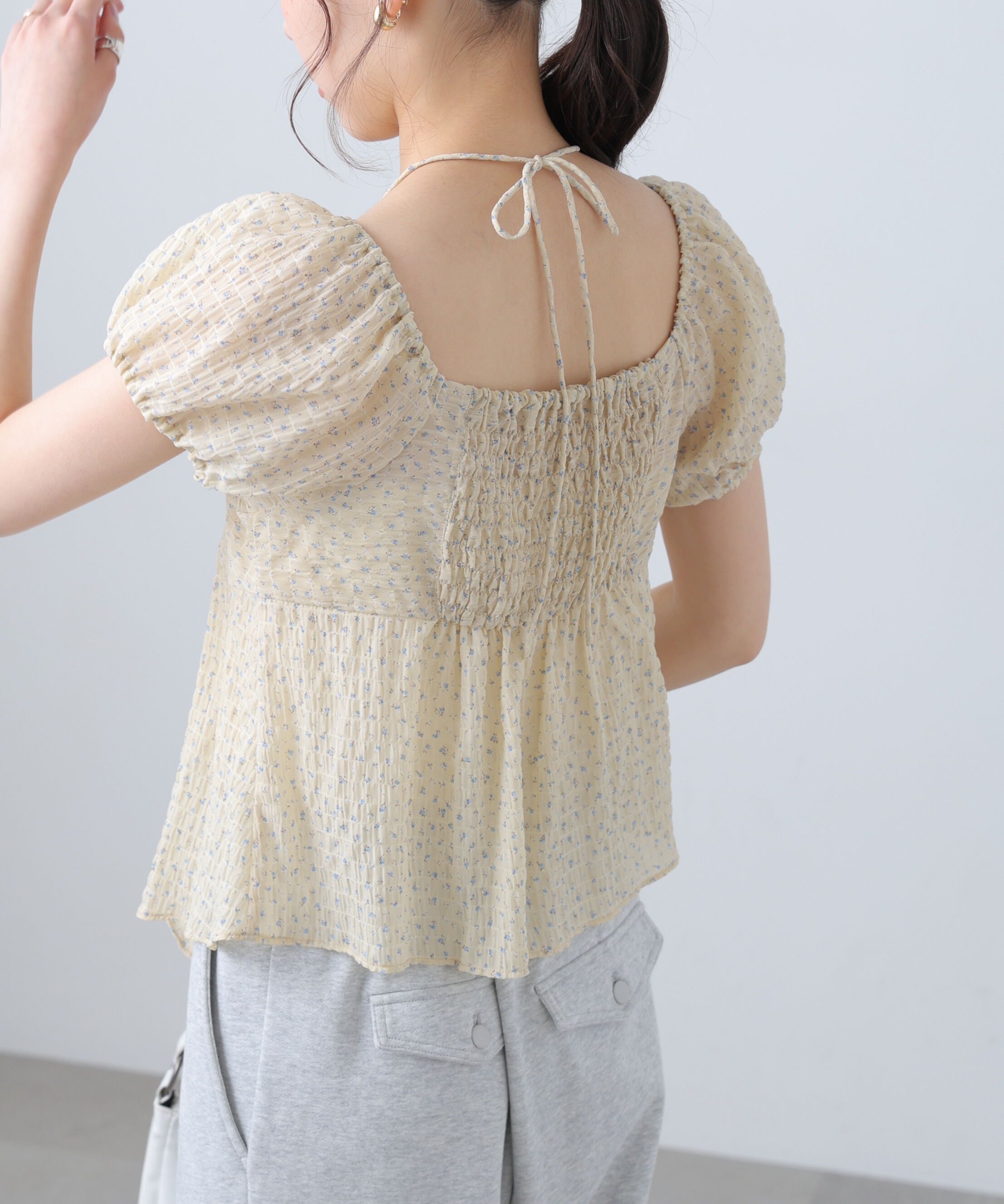  「フラワー2wayラッフルブラウス」|シャツ・ブラウス|