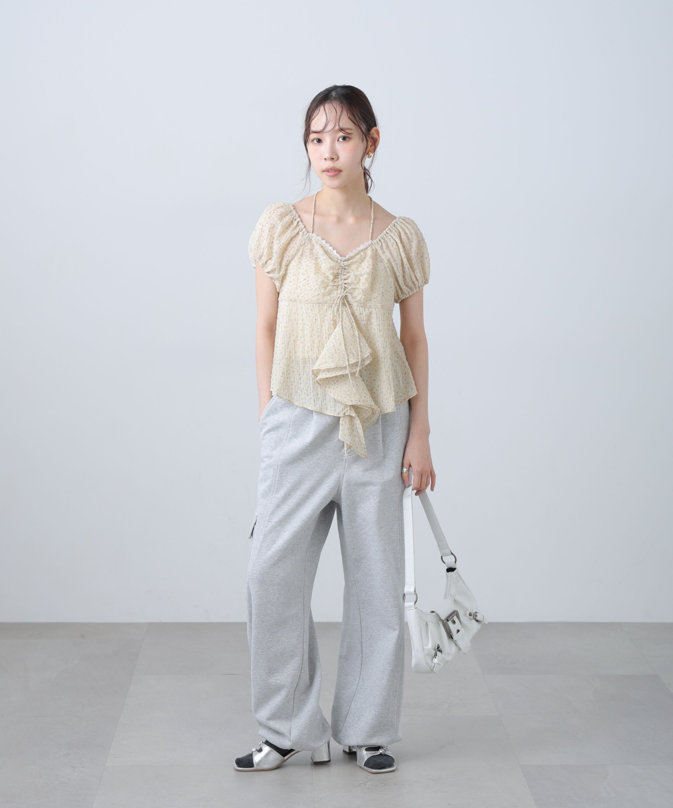  「フラワー2wayラッフルブラウス」|シャツ・ブラウス|