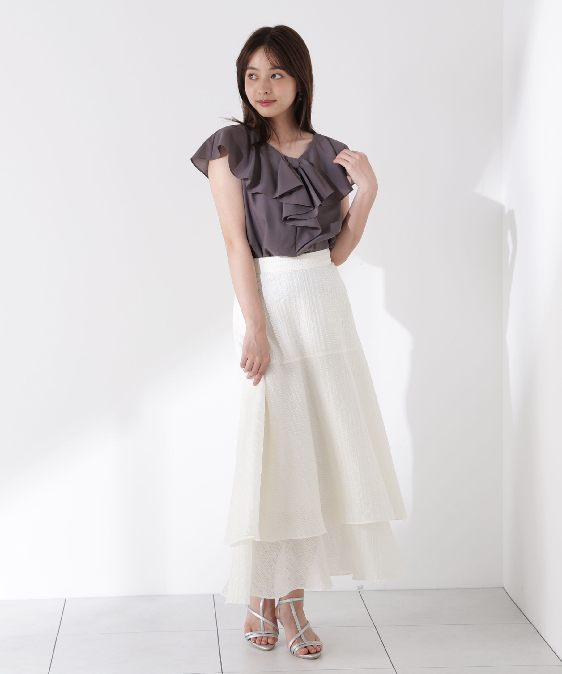 PROPORTION BODY DRESSING「シアードビーティアードスカート」|スカート|