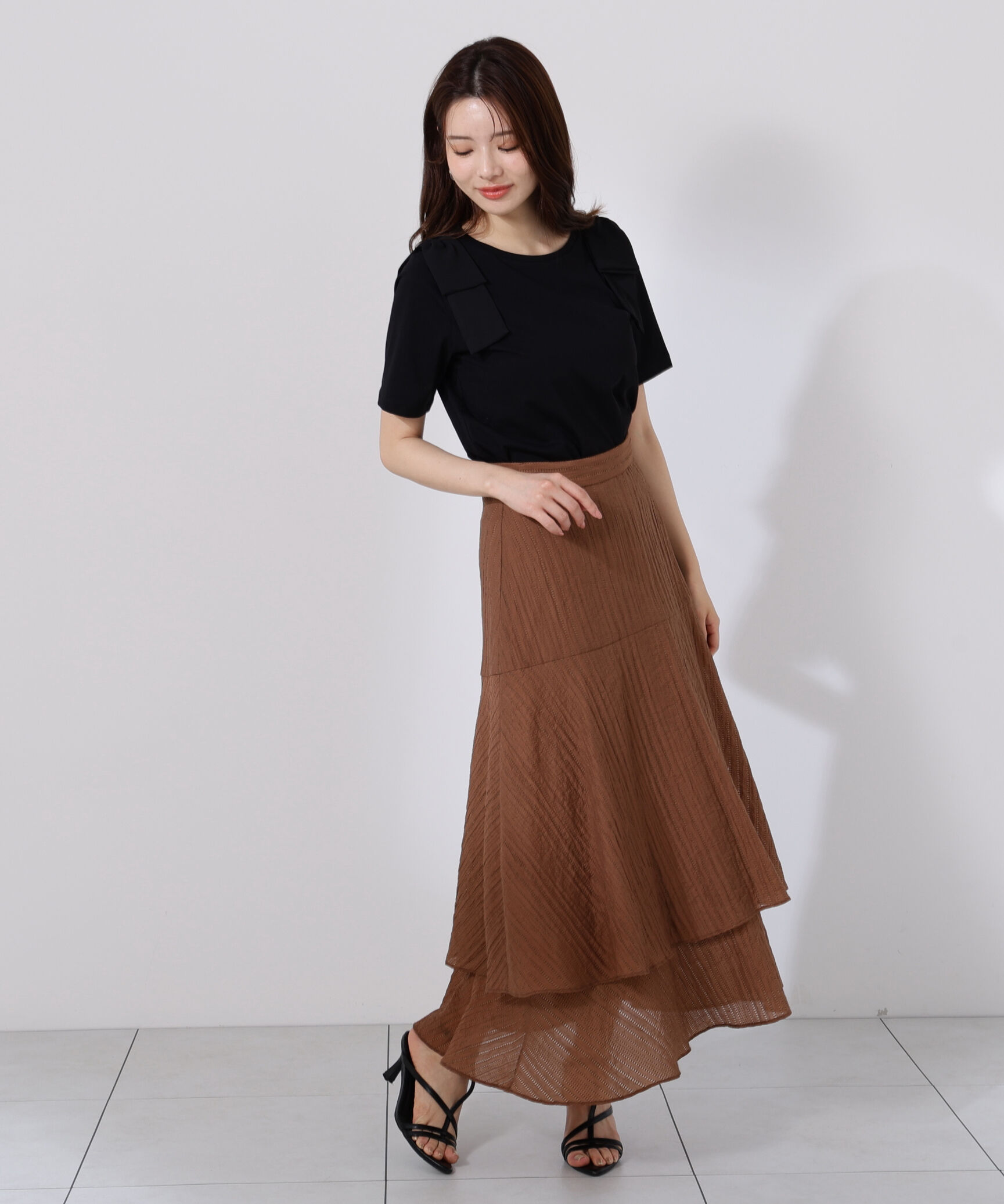 PROPORTION BODY DRESSING「シアードビーティアードスカート」|スカート|