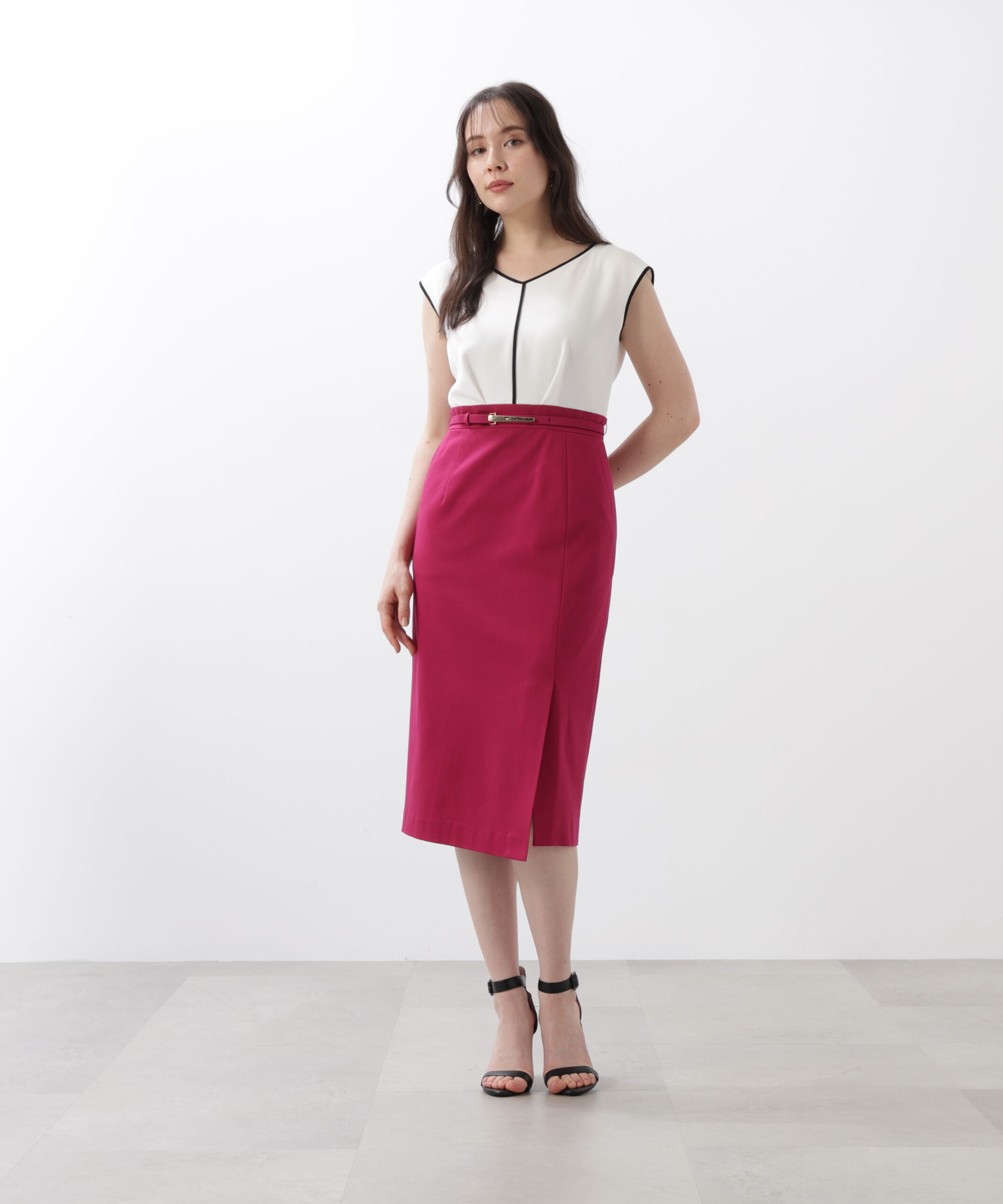  「◆バイカラーコンビワンピース」|ワンピース|