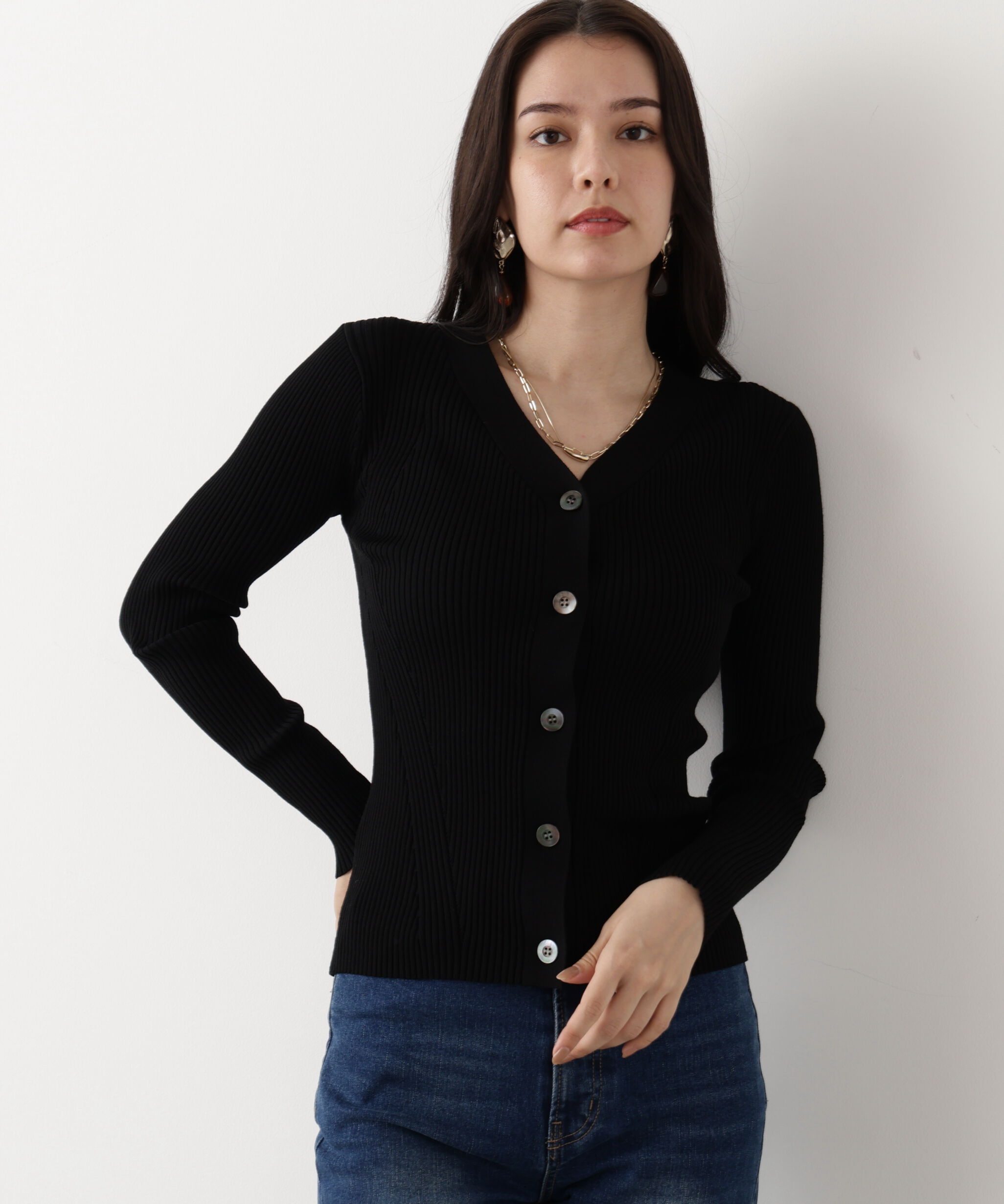  「◆リブニットVネックカーディガン」|その他|