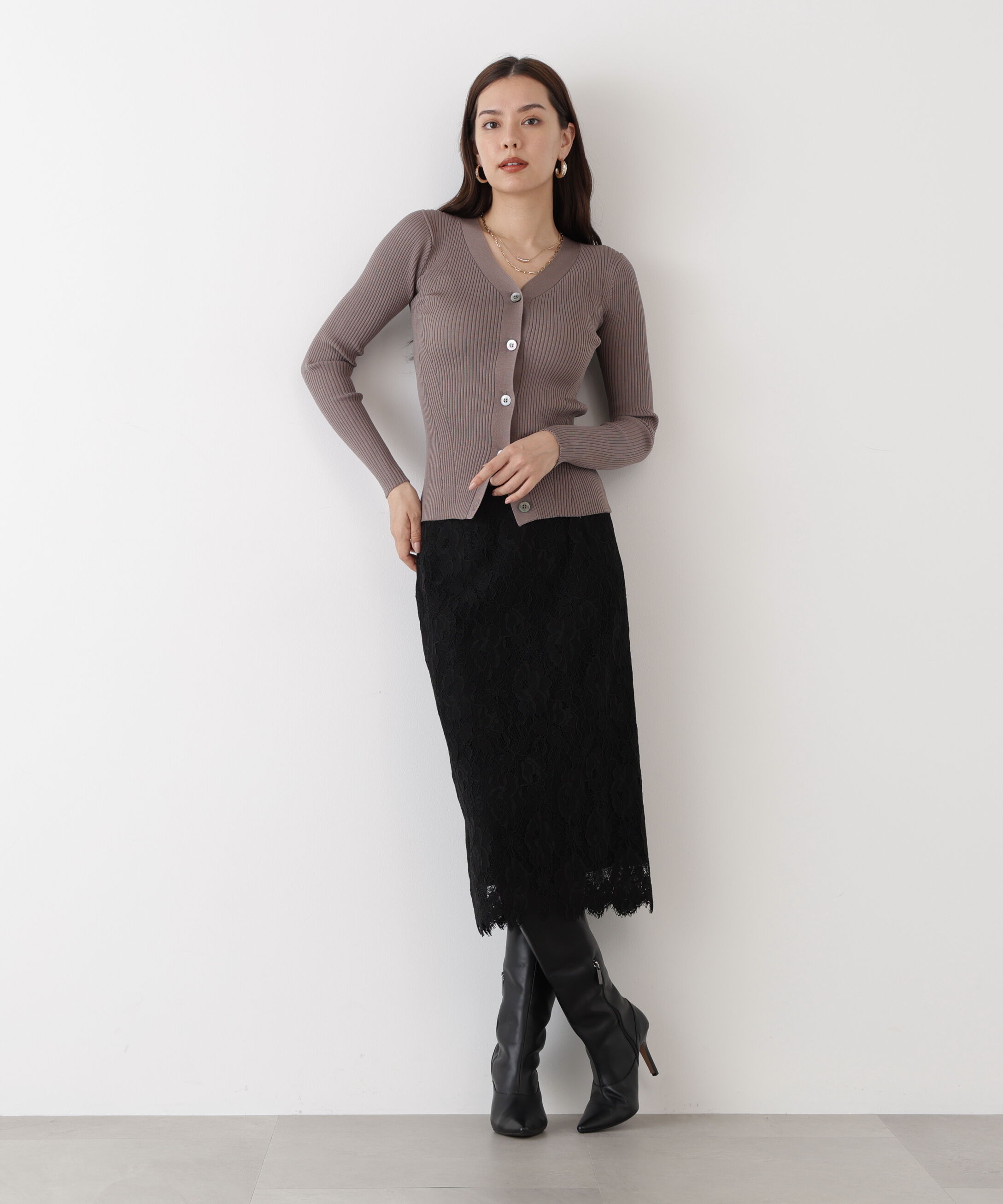  「◆リブニットVネックカーディガン」|その他|