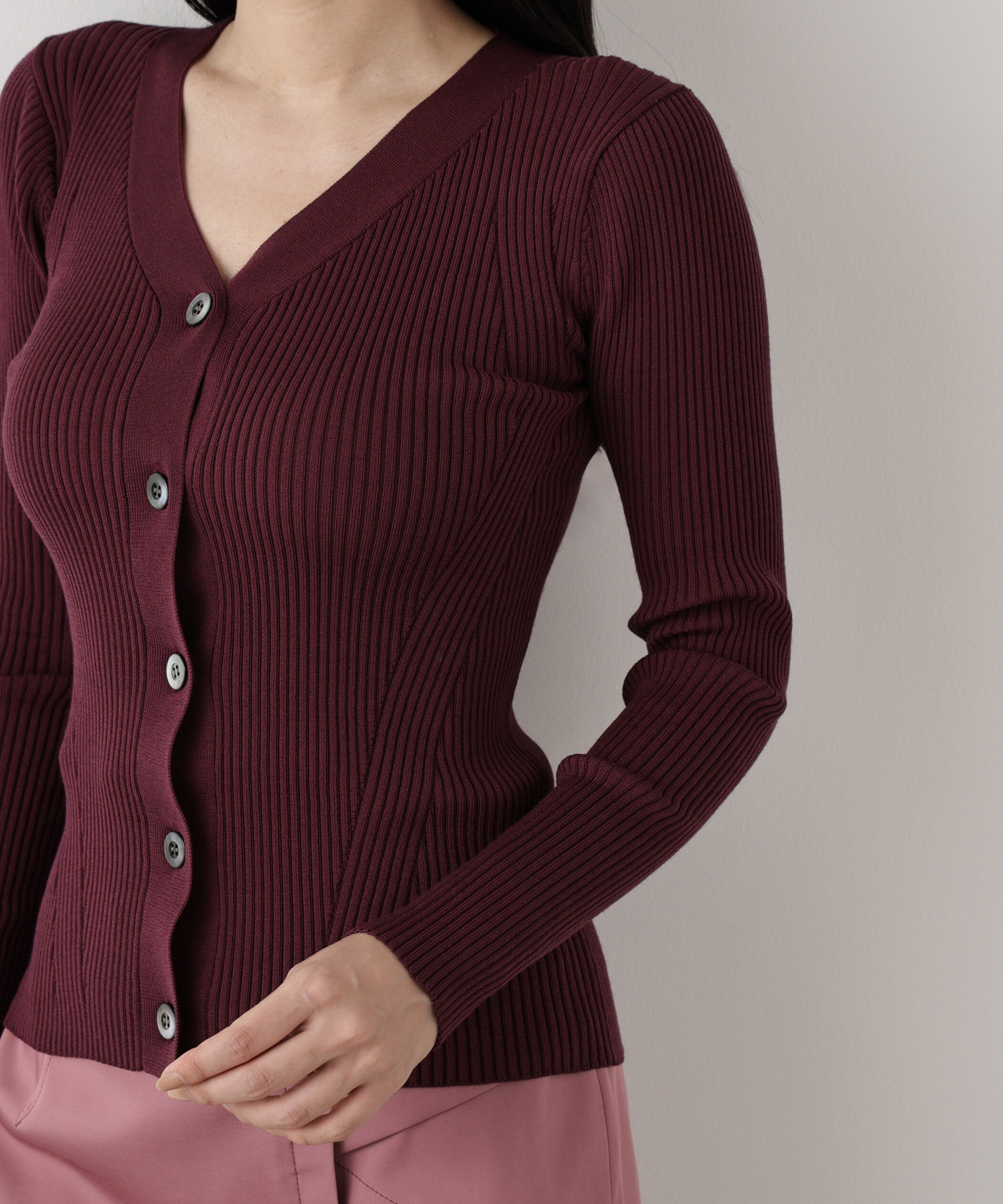  「◆リブニットVネックカーディガン」|その他|