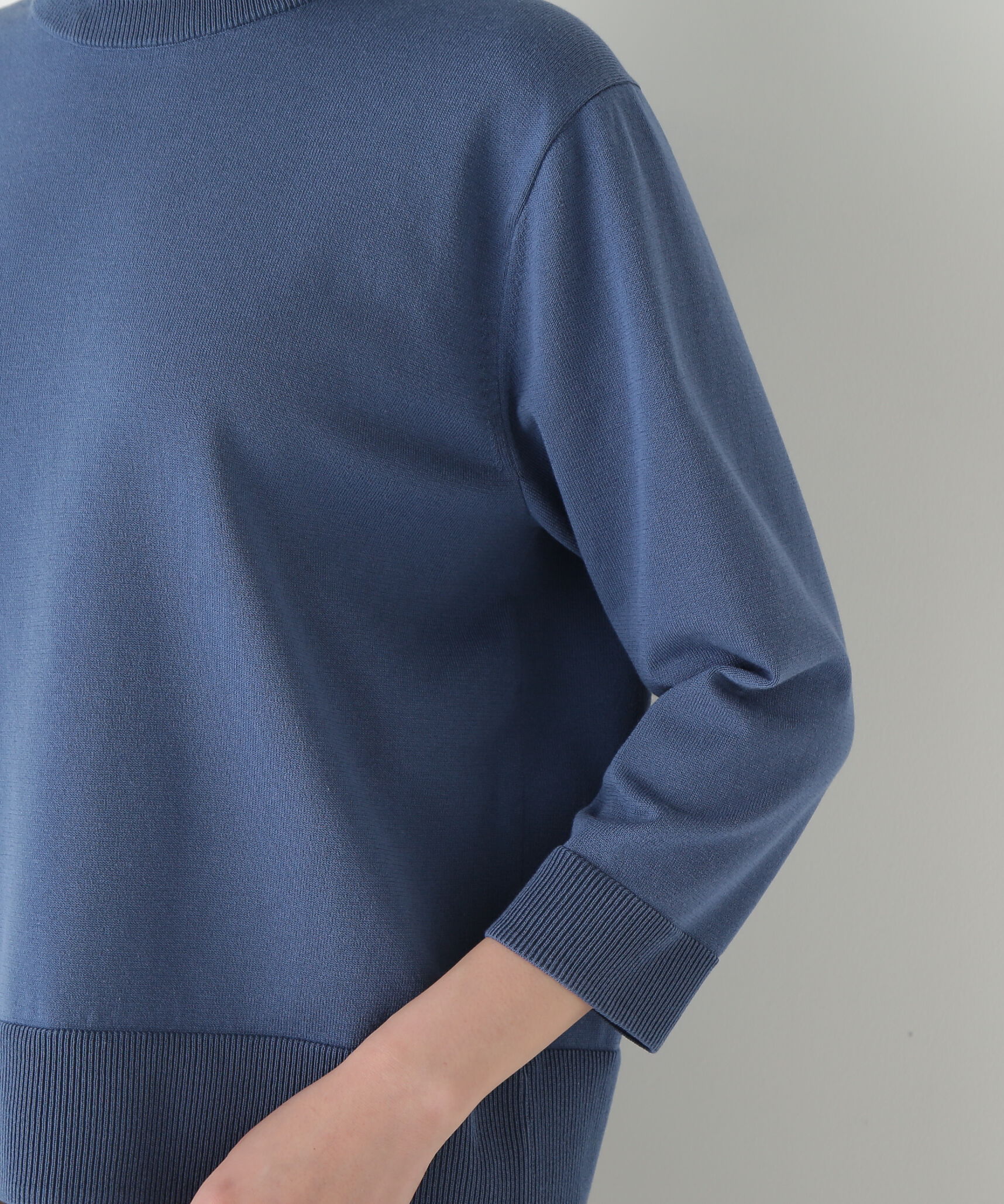  「◆綿ポリエステル取外し衿付プルオーバー」|ニット・セーター|